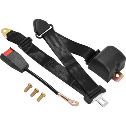 3 Point Retractable AUTO Car Truck Bus Universal Black Van Auto-locking Seat Lap Adjustable Belt Auto Car Safety Accessories