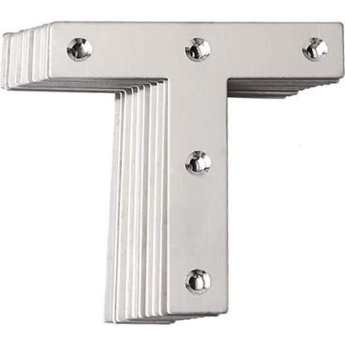 4/10 Pieces Stainless Steel"T" Flat Shape Repair Mending Plate Joining Bracket Support Brace