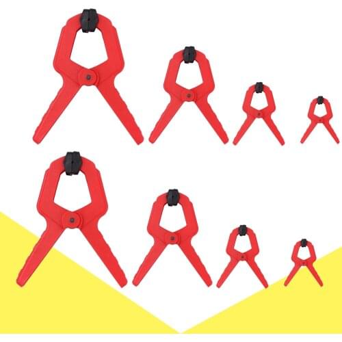 4PC heavy duty woodworking plastic spring clamp strong A type extra large clip nylon spring clamps tool 3'4'6'7inch