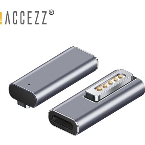 !ACCEZZ For Apple Magsafe 2 Magnetic USB C Adapter Type C Female Connector PD 60W Quick Charge For MacBook Pro Huawei Samsung