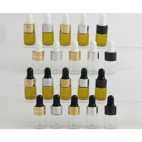 Promotion 500 x2ml Small Clear Amber Glass Dropper Bottle Mini Transparent Glass Vial With Pipette Dropper Small Dropper Bottle