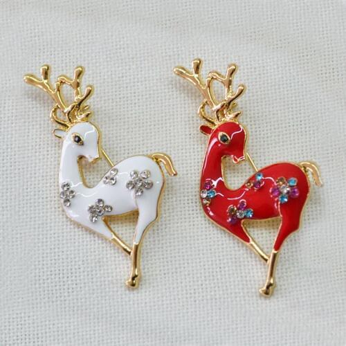 2019 new Japanese and Korean style Enamel cute deer fashion temperament wild animal brooch female accessories
