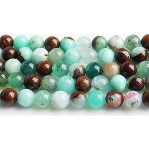 Natural Gem Stone Beads Australia Chrysoprase Jades Round Loose Beads 4 6 8 10 12 MM For Diy Bracelet Jewelry Making