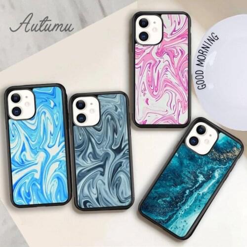 Water Marble Phone Case for iPhone 11 12 Pro Max mini X XR XS SE 2020 5 6S 7 8 Plus Samsung Galaxy S8 S9 S10 Cover shell