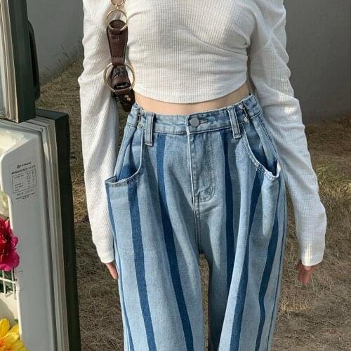 Jeans Women Denim Pants Denim Clothing Vintage Pants Boyfriend Jean Streetwear Straight PantsWide Leg Loose Jeans 2021 Casual