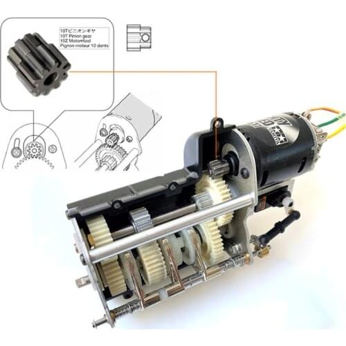 Gearbox Motor Metal Gear Universal for 1/14 Tamiya RC Truck Trailer Tipper Scania MAN Benz Actros Volvo Car Diy Parts