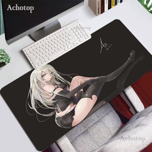 2021 Nier Automata Mouse Pad XXL Large Overlock Edge Mat Rubber Speed PC Computer Gaming Mousepad Waterproof Desk Keyboard Mat