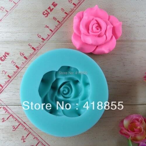 Beautiful Rose Fondant Mold Flower Chocolate Mold Gel Mold & Ice Mold Bake Ware & Cookie Silicone Moulds Silicone Rubber PRZY