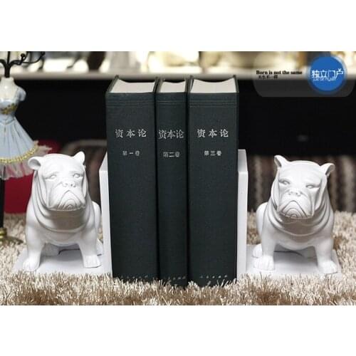 CREATIVE RESIN DOG VINTAGE STATUE HOME DECOR OFFICE STUDY CRAFTS ROOM DECORATION OBJECTS CANE CORSO DOG BOOKEND ANIMAL SCULPTURE