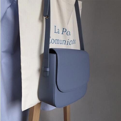 Fashion Women Cute Bag Lady Cover Girl Messenger Shoulder Bag Cross Body Flap Sweet Female Bag Underarm Blue