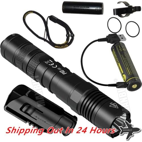 Free Shipping NITECORE P10 V2 1100Lm LED Tactical Flashlight +USB Port 18650 Rechargeable Battery Outdoor Hunting Waterproof EDC