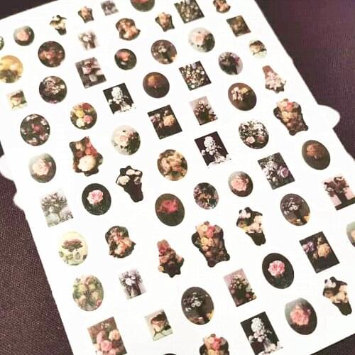 Newest MG0512-33 floar design 3d nail sticker art back glue nail decals stamping DIY nail decoration tools