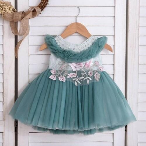 Girls Formal Princess Dress Kids Lace Tulle Rainbow Elegant Evening Party Cake Tutu Prom Gown Children Wedding Communion Costume