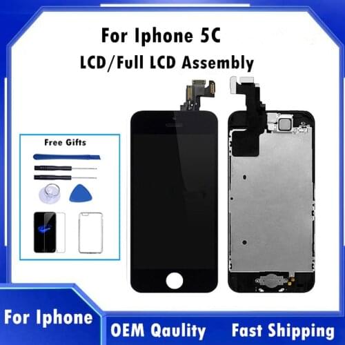 Full LCD Display Touch Screen For iPhone 5C Full assembly LCD Screen For iphone 5c Full Digitizer Replacement With Front Camera