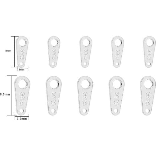 10pcs 925 Sterling Silver Findings Double-Hole Connection Piece Connectors For DIY Jewelry Making Findings Necklace Accessories