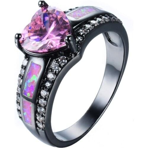 Sue Phil New 2020 Women Rings Fashion Heart Crystal Rings female wedding rings drop shipping