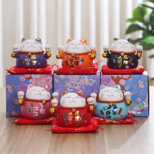 Cat Decoration Small Piggy Bank Creative Home Porch Wine Cabinet Decoration Ceramic Piggy Bank Birthday Gift Home Accessories