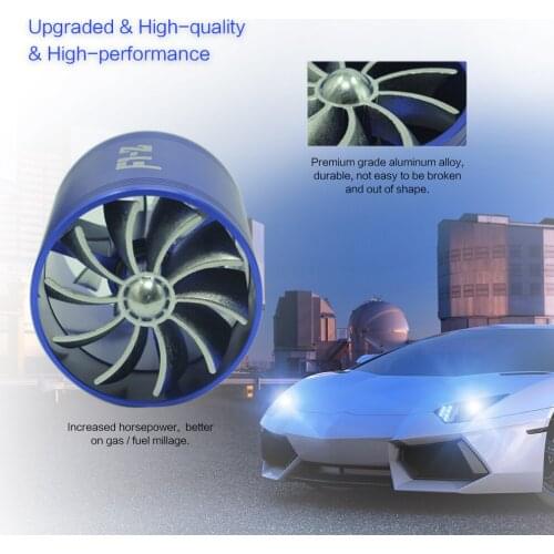 Universal Car Modification Turbo Fuel Gas Saver Air Filter Intake Single / Double Supercharger Turbine Turbo Fan
