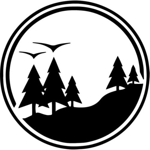 15.2X15.1CM Pine Tree Fun Window Bumper Vinyl Decal Fashion Car Sticker Accessories