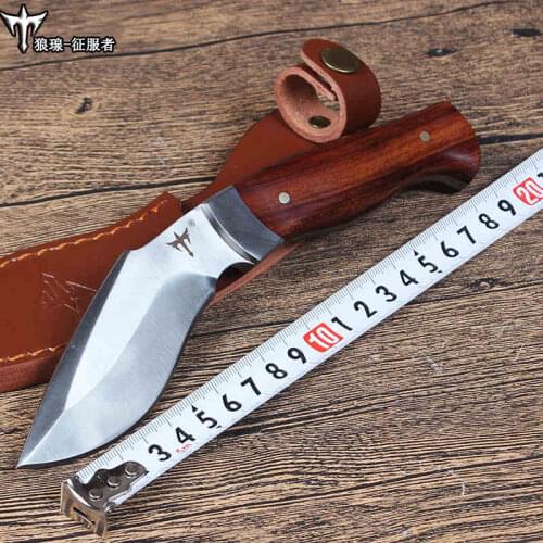 High-strength Outdoor tactical straight knife, high hardness special forces field survival saber, wilderness portable cutter