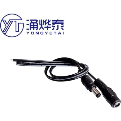YYT 2PCS DC male/female adapter cable 5.5*2.1 25CM DC DC power supply male/female adapter monitor power cord adapter