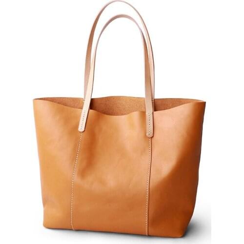 Bags Womens Handbag 14 Inch Laptop Tote Bag Handmade Tote Large-capacity Shoulder Bag Large Ba New Original Head Layer Leather