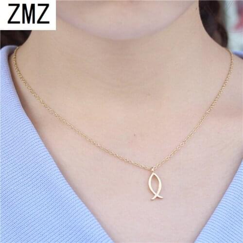 ZMZ 10pcs Europe/US fashion Mark of Jesus Christ pendant cute necklace gift for mom/girlfriend party gold/silver jewelry