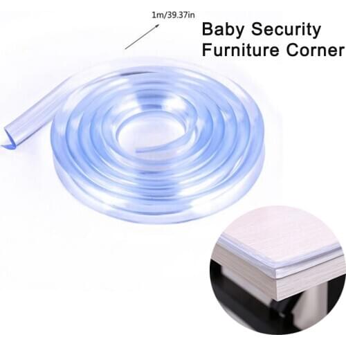 1M Baby Safety Table Desk Edge Transparent Edge Corner Protection Strip Baby Collision Proof Edge Guards Soft Softener Bumper