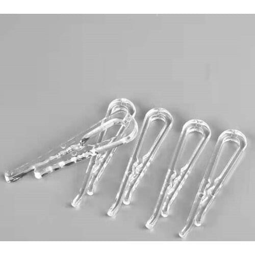 220 Pcs/Lot 31 40 45mm Transparent Plastic Clip Duckbill Clip Shirt Jk Skirt Packaging Clip Clothing Accessories Pins Wholesales