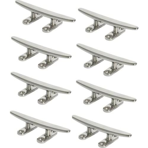 4 Inch Dock Cleat - Hot Dipped Galvanized Cast Iron Boat Cleats, Rope Cleat, Boat Dock Cleats ( 8 Pack)