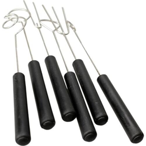 6 Pieces / Set Chocolate Dipping Tool DIY Candy Cup Fruit Hot Pot Kitchen Stainless Steel Decorative Fork Kit