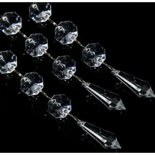 Acrylic Crystal Clear Garland Hanging Bead Curtain Wedding Club Party Decoration DIY
