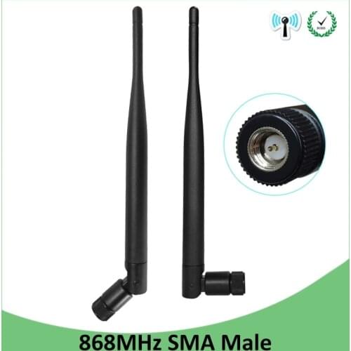 2pcs 868MHz 915MHz Antenna 5dbi SMA Male Connector GSM 915 MHz 868 MHz antena outdoor signal repeater antenne waterproof Lorawan