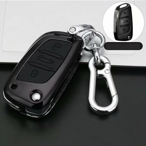 Car Key Case Folding Remote Fob Shell Cover Keychain For Peugeot 207 307 308 For Citroen C2 C3 C4 C5 C6 C8 Accessories