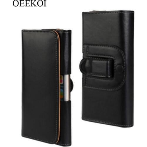 OEEKOI Belt Clip PU Leather Waist Holder Flip Cover Pouch Case for Haier Voyage V3/I50/I70 5 Inch