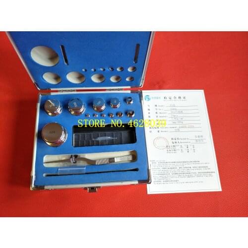 F1 Grade 24pcs 1mg-500g 304 Stainless Steel Digital Scale Calibration Weights Kit Set w Certificate, precision Packed