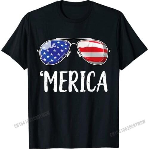 Merica Sunglasses 4th of July T shirt Kids Boys Girls Men US T-Shirt T Shirt Customized Latest Men Tees Customized Cotton