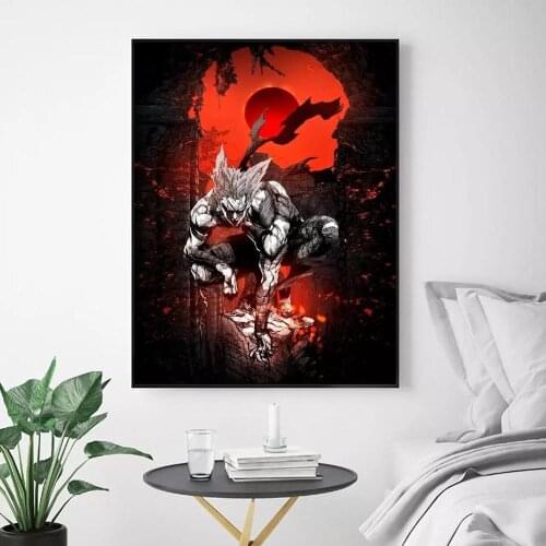 Garou Ningen Kaijin Anime Home Decor Canvas Prints Cool Painting Poster Wall Art Modular Picture For Bedside Background Frame