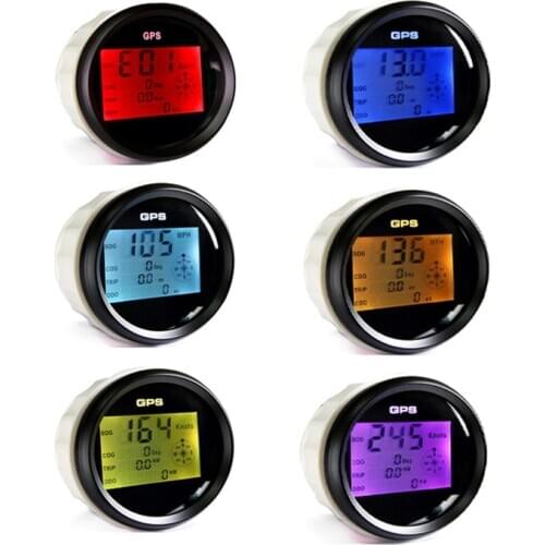 Car Boat GPS Speedometer Gauge Digital COG Trip 0~999 MPH Knots Km/h Adjustable with 8 Colors Backlight & GPS Antenna
