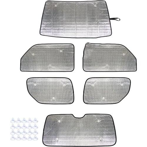 Windshield Sunshade Kit for Suzuki Jimny 2007-2017 Anti-UV Car Curtain Sun Block Sun Visor Cover 6PCS