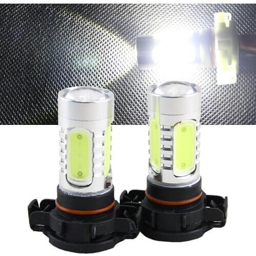 2pcs 6000K Xenon White COB 11W LED PSX24W 12276 2504 PG20-7 Bulbs For Fog Lights or Daytime Running Lights Auto led Car Styling