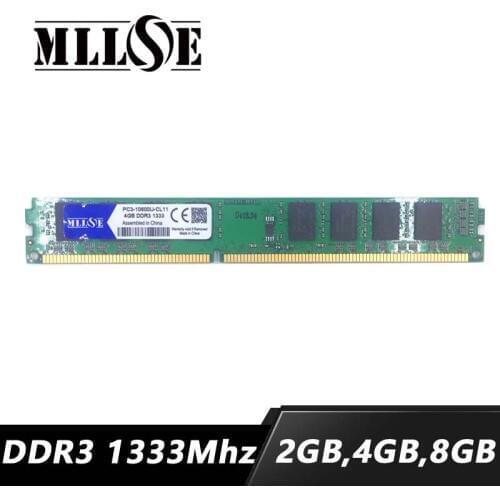 MLLSE Memory RAM DDR3 2GB 4GB 8GB 1333 1333mhz PC3-10600U PC3-10600 Desktop Computer PC RAM Memory Memoria DIMM 2G 4G 8G