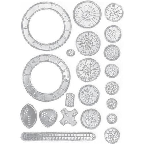 22pcs Spirograph Variety Flower Ruler Set Interlocking Gears Wheels Spirograph Painting Drawing Creative Educational Toy