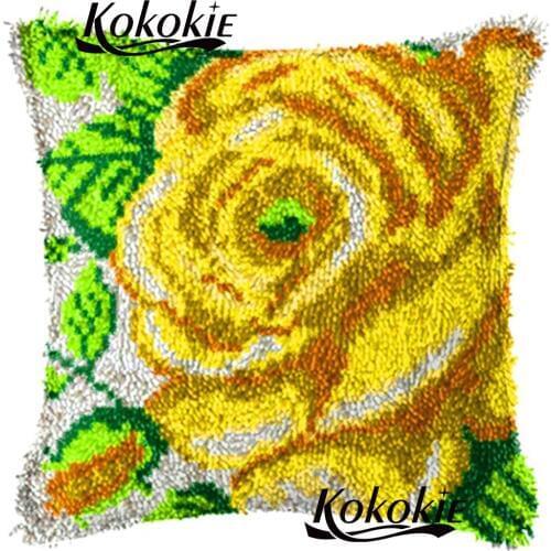 Threads embroidery throw pillow 3d Latch Hook Rug Kits cross stitch sets sale Crocheting Rug Yarn embroider Needlework kits