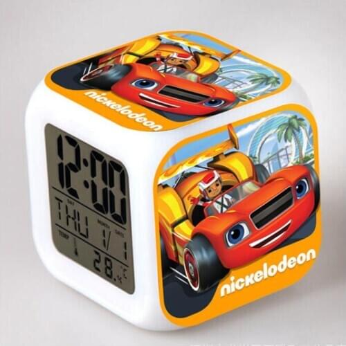 2021 new LED Digital Alarm Clock Blaze and the Monster Machines Plastic Luminous Watches reloj despertador Kids Christmas Gift