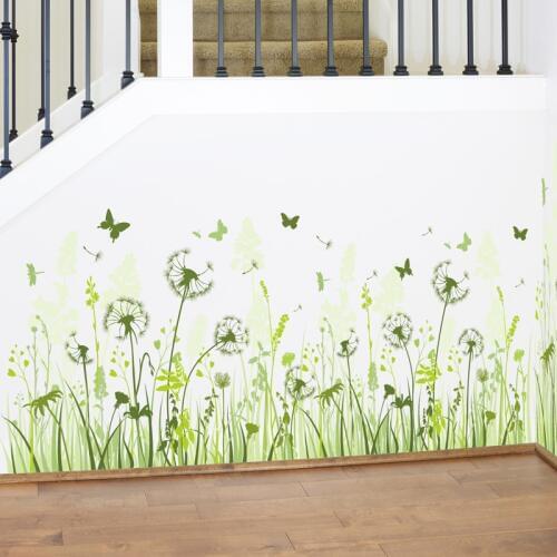 Dandelion baseboard sticker waterproof children classrooms removable mural wall stickers home decoration PVC kid decoration gift