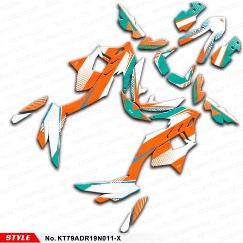 Aftermarket Custom Stickers Motorcycle Backgrounds for 790 Adventure 890 ADV R 2019 2020 2021, Style No.KT79ADR19N011-X