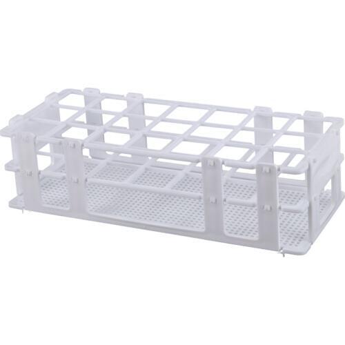 Plastic Test Tube Rack for 30mm Tube, 21 Well, White,Detachable (21 Hole)