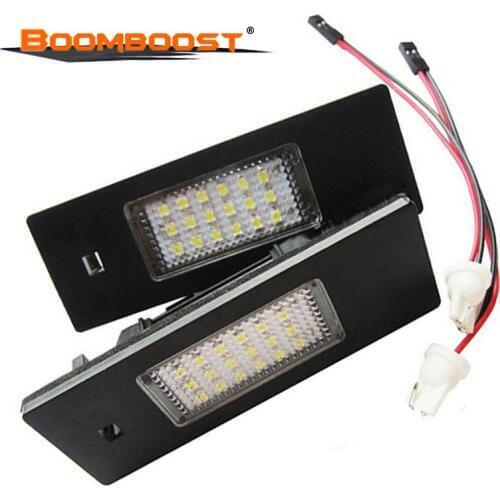 For BMW E87 E81 E63 E64 E85 E86 Car LED License Plate Lights 2pcs White SMD Number Plate Lamp 3528 SMD Can bus Bulb Kit 12V