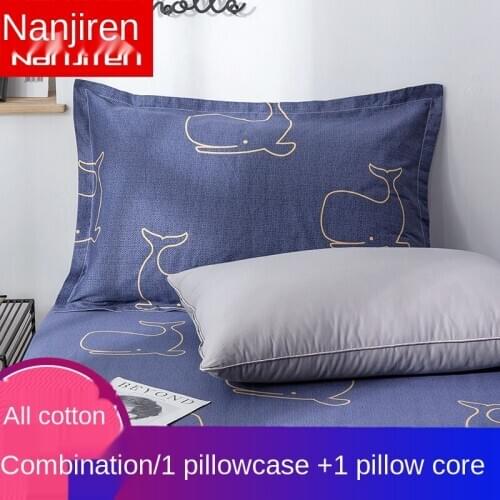 Simple Pillow with Pure Cotton Pillowcase Set